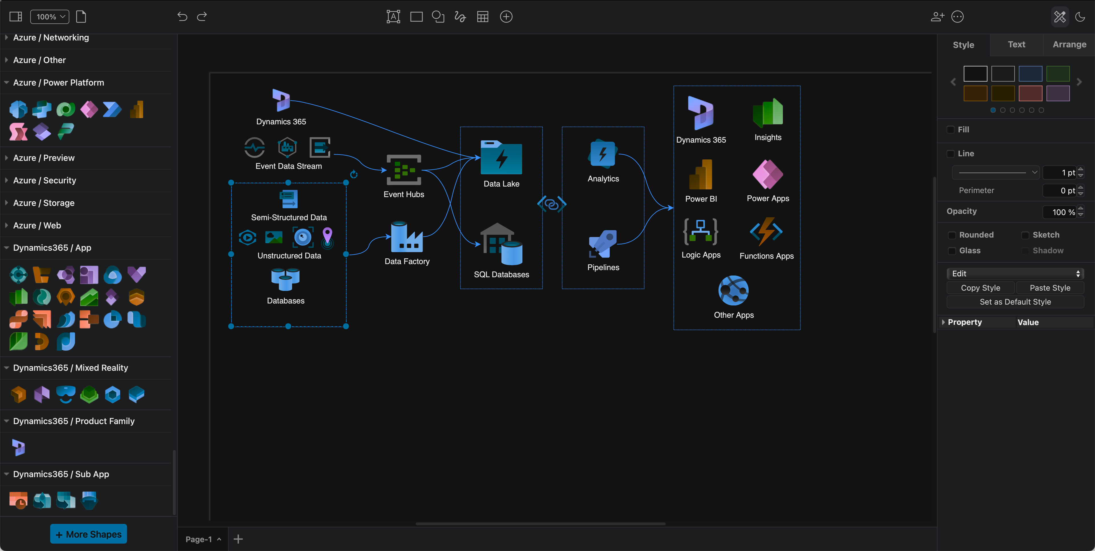 Several new cloud infrastructure libraries have been added, and the Azure and AWS shape libraries have been updated in draw.io