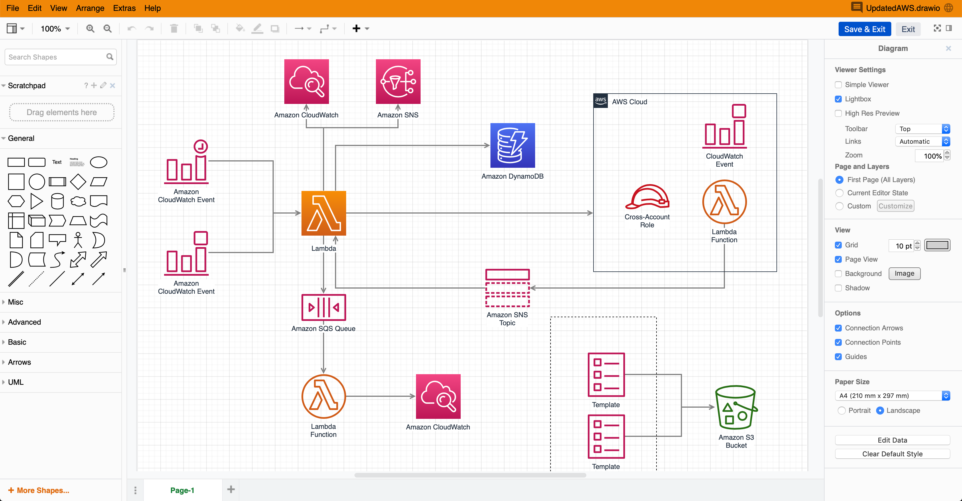 Customise The Draw io Interface