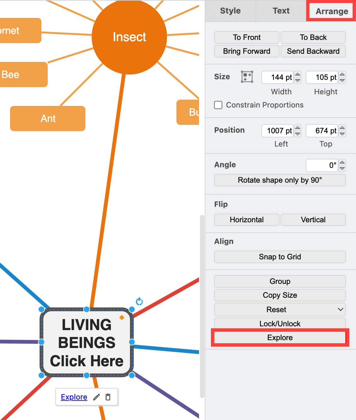 Explore the diagram from the selected cell