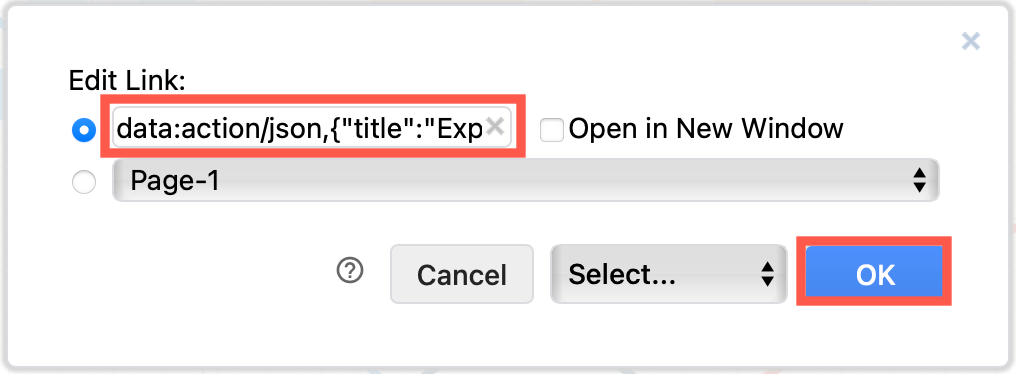 Add a custom link on a shape to allow viewers looking at a diagram in the draw.io lightbox to explore the diagram from that shape