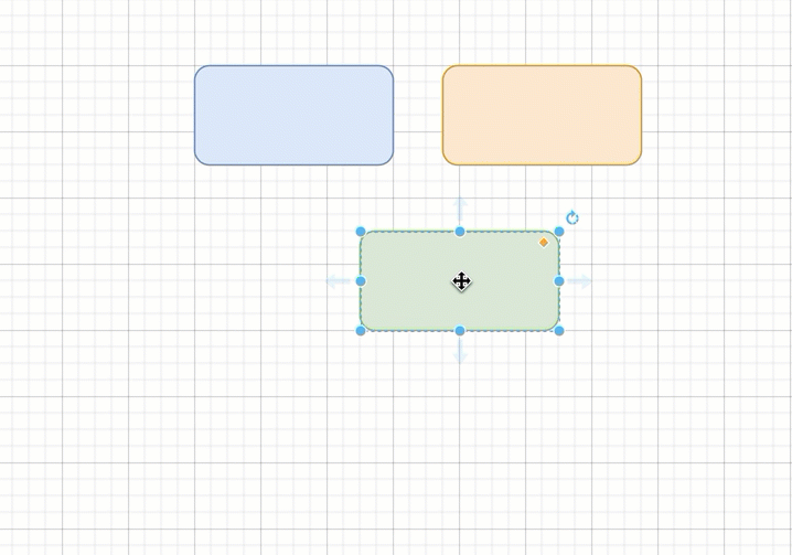 Hold down Alt while moving a shape to stop it from snapping to the grid or page center