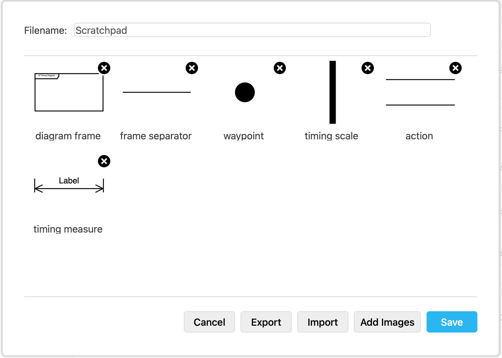 Create your own quick custom library for timing diagrams using the scratchpad in draw.io